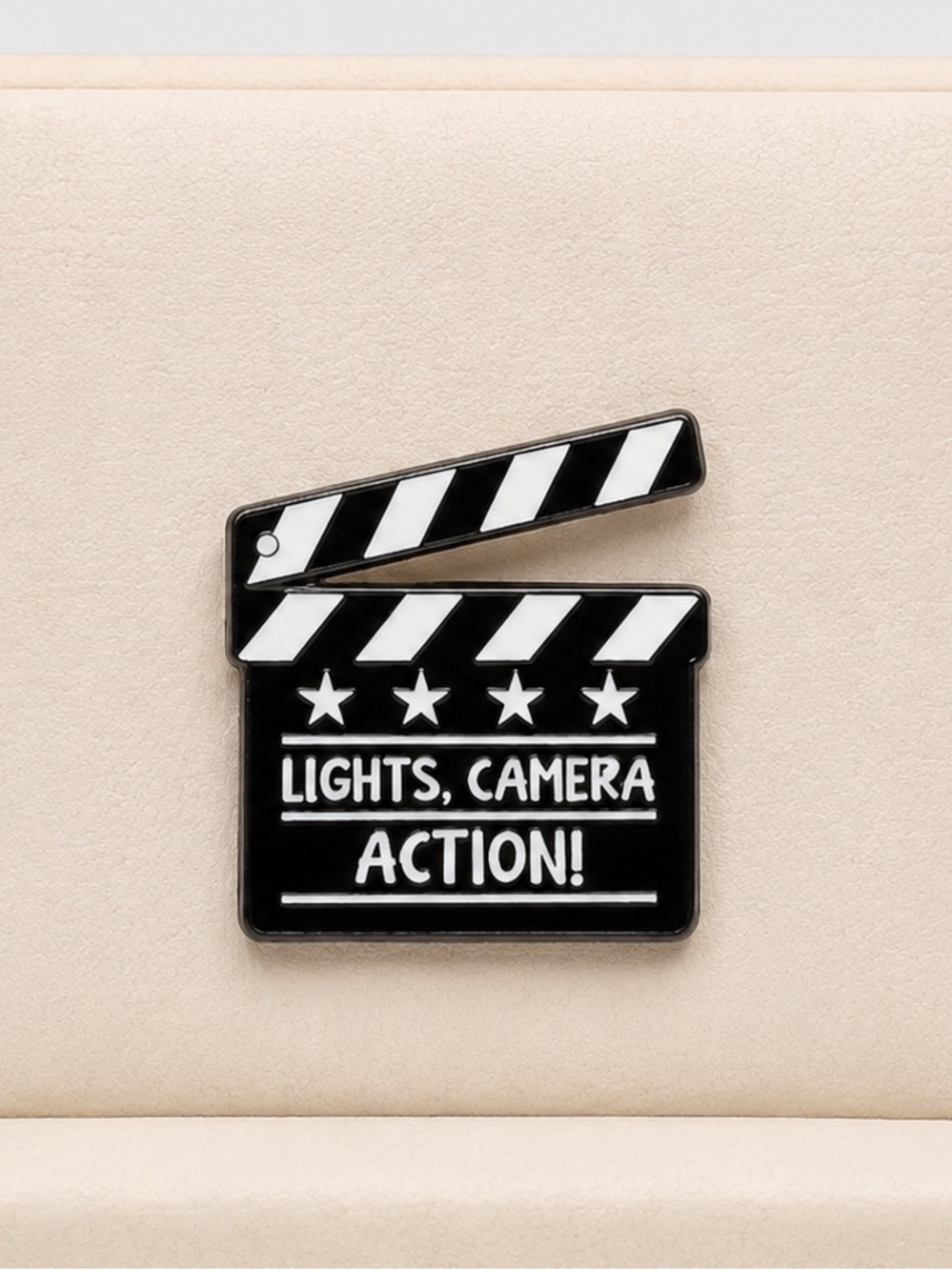 Clapperboard Lights Camera Action Pin